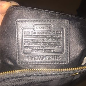Black leather Coach purse